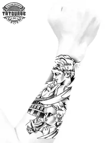 tatouage ephemere avant bras ange photo Tatouage éphémère avant bras ange