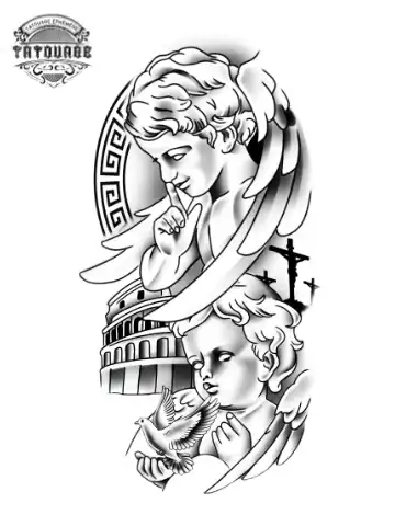 tatouage ephemere avant bras ange Tatouage éphémère avant bras ange