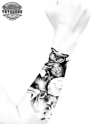 tatouage ephemere avant bras animaux photo Tatouage éphémère avant bras animaux