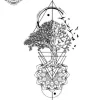 Tatouage éphémère avant bras arbre de vie
