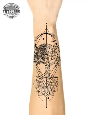 tatouage ephemere avant bras arbre de vie photo Tatouage éphémère avant bras arbre de vie