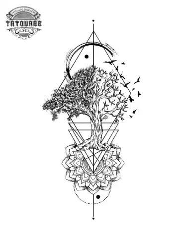 Tatouage éphémère avant bras arbre de vie