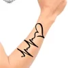 tatouage ephemere avant bras battement coeur photo Tatouage éphémère avant bras battement coeur