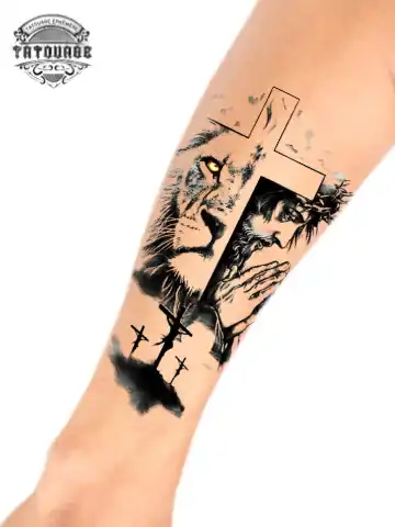 tatouage ephemere avant bras croix photo Tatouage éphémère avant bras croix