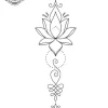 Tatouage éphémère avant bras femme fleur de lotus