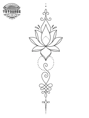 Tatouage éphémère avant bras femme fleur de lotus