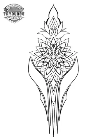 Tatouage éphémère avant bras femme mandala