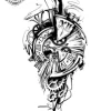 Tatouage éphémère avant bras homme horloge