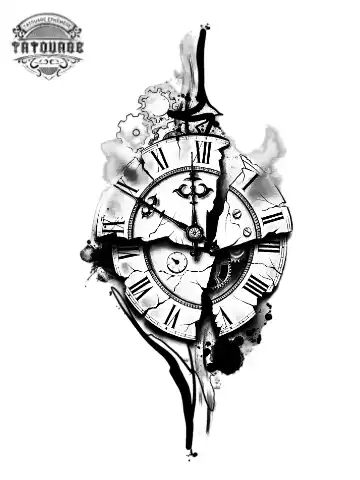 tatouage ephemere avant bras horloge Tatouage éphémère avant bras Horloge