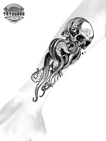 tatouage ephemere avant bras kraken photo Tatouage éphémère avant bras kraken