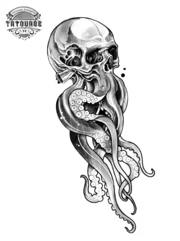tatouage ephemere avant bras kraken Tatouage éphémère avant bras kraken
