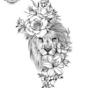 tatouage ephemere avant bras lion femme Tatouage éphémère avant bras lion femme