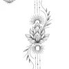 Tatouage éphémère avant bras lotus