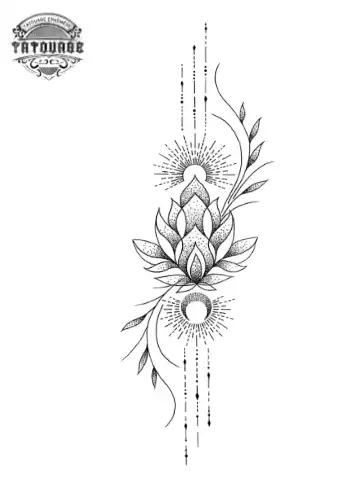 Tatouage éphémère avant bras lotus