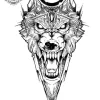 Tatouage éphémère avant bras loup