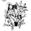 tatouage ephemere avant bras loup femme Tatouage éphémère avant bras loup femme