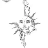 Tatouage éphémère avant bras lune