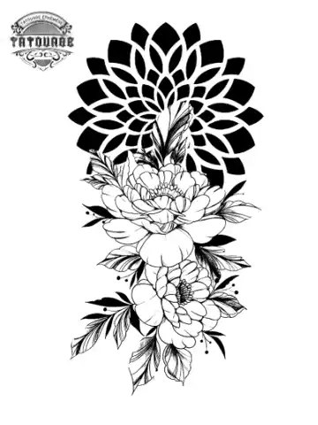 Tatouage éphémère avant bras mandala femme