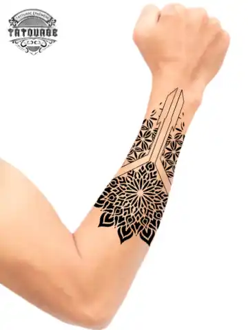 tatouage ephemere avant bras mandala photo Tatouage éphémère avant bras mandala