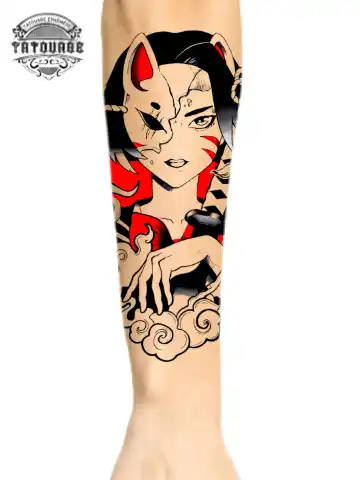 tatouage ephemere avant bras manga photo Tatouage éphémère avant bras manga