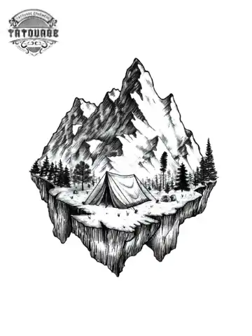 tatouage ephemere avant bras montagne Tatouage éphémère avant bras montagne