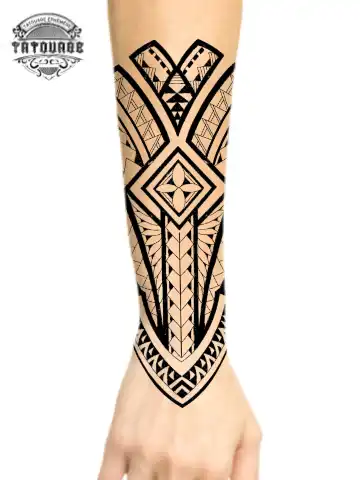 Tatouage éphémère avant bras néo zélandais