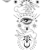 Tatouage éphémère avant bras œil