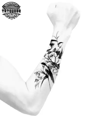 tatouage ephemere avant bras oiseau photo Tatouage éphémère avant bras oiseau