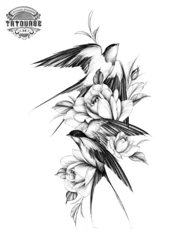 tatouage ephemere avant bras oiseau Tatouage éphémère avant bras oiseau