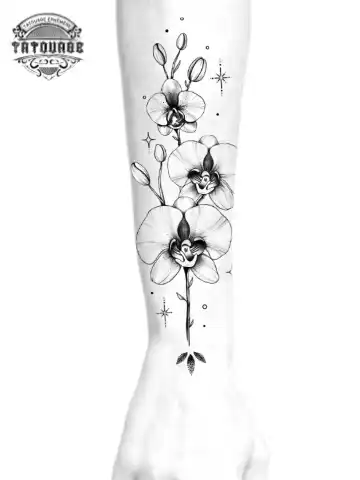 tatouage ephemere avant bras orchidee photo Tatouage éphémère avant bras orchidée