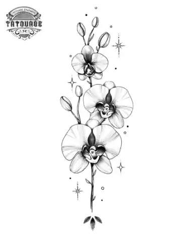Tatouage éphémère avant bras orchidée