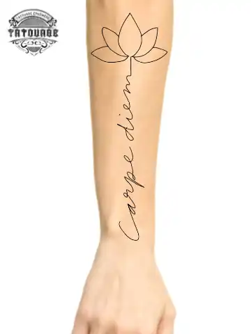 Tatouage éphémère avant bras phrase
