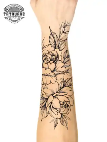 tatouage ephemere avant bras pivoine photo Tatouage éphémère avant bras pivoine