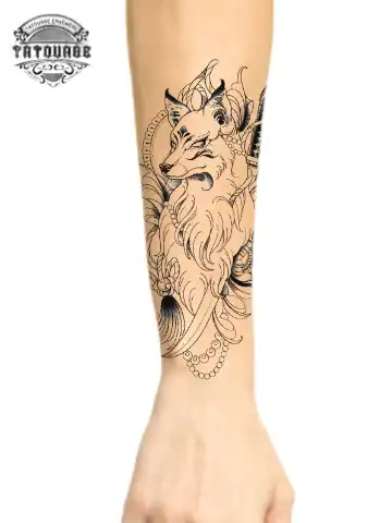 tatouage ephemere avant bras renard photo Tatouage éphémère avant bras renard