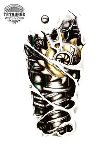 tatouage ephemere avant bras robot Tatouage éphémère avant bras robot