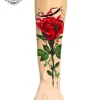 Tatouage éphémère avant bras rose femme