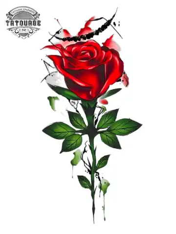 Tatouage éphémère avant bras rose femme