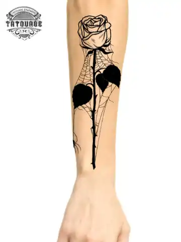Tatouage éphémère avant bras rose