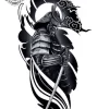 Tatouage éphémère avant bras samouraï