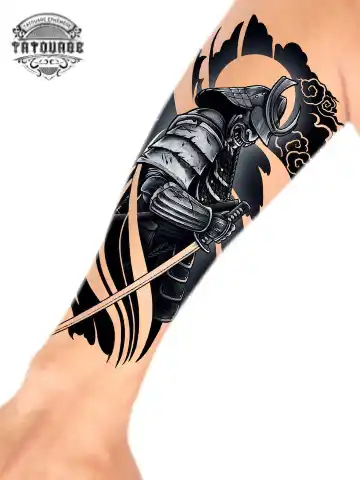 tatouage ephemere avant bras samourai photo Tatouage éphémère avant bras samouraï