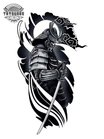 Tatouage éphémère avant bras samouraï