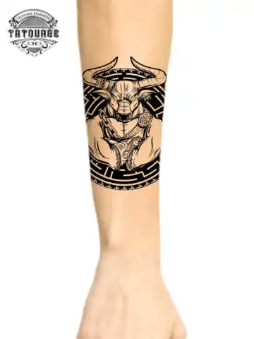 tatouage ephemere avant bras taureau photo Tatouage éphémère avant bras taureau