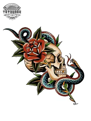 tatouage ephemere avant bras tete de mort Tatouage éphémère avant bras tête de mort