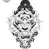 Tatouage éphémère avant bras tigre