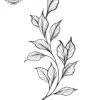 Tatouage éphémère avant bras végétal