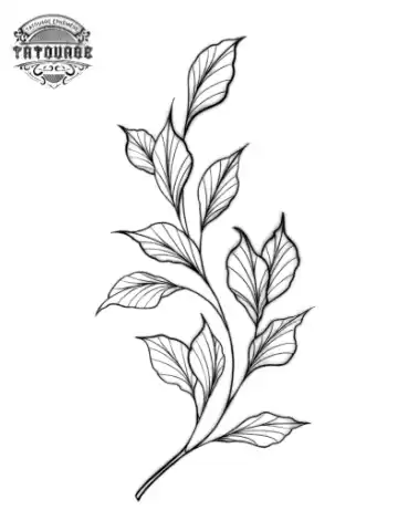 Tatouage éphémère avant bras végétal