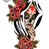 tatouage ephemere avant bras visage femme Tatouage éphémère avant bras visage femme
