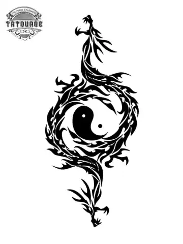 tatouage ephemere avant bras ying yang Tatouage éphémère avant bras ying yang