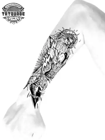 tatouage ephemere avant bras zeus photo Tatouage éphémère avant bras zeus