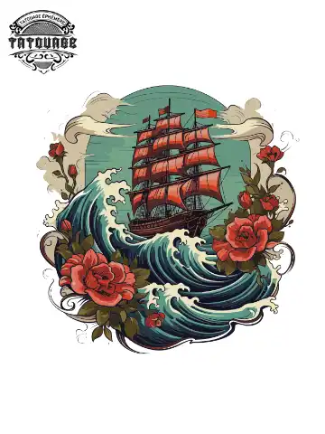 tatouage ephemere bateau nuque Tatouage éphémère bateau nuque